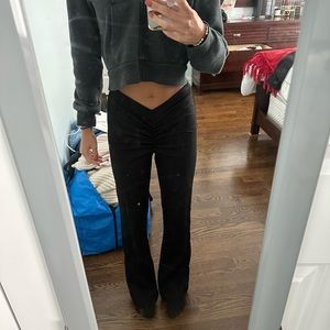 Ruched edikted black pants